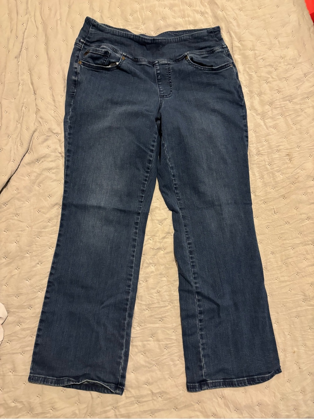 Belle by Kim Gravel Dark Blue Boot Cut Jeans